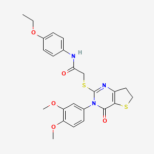2-((3-(3,4-dimethoxyphenyl)-4-oxo-3,4,6,7-tetrahydrothieno[3,2-d]pyrimidin-2-yl)thio)-N-(4-ethoxyphenyl)acetamide