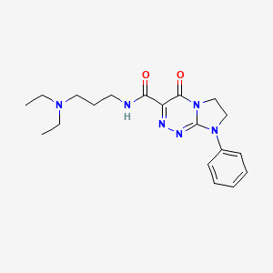 molecular formula C19H26N6O2 B2486997 N-(3-(二乙基氨基)丙基)-4-氧代-8-苯基-4,6,7,8-四氢咪唑并[2,1-c][1,2,4]三嗪-3-基乙酰胺 CAS No. 946229-14-7