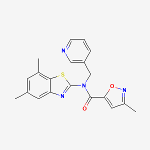 N-(5,7-dimethylbenzo[d]thiazol-2-yl)-3-methyl-N-(pyridin-3-ylmethyl)isoxazole-5-carboxamide