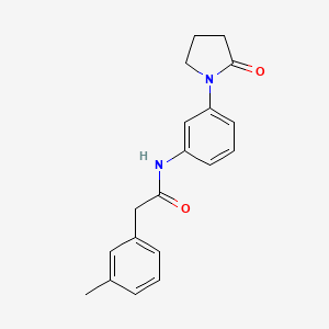 molecular formula C19H20N2O2 B2487023 N-(3-(2-oxopyrrolidin-1-yl)phenyl)-2-(m-tolyl)acetamide CAS No. 941957-08-0