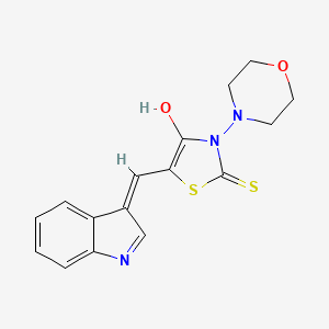 (Z)-5-((1H-indol-3-yl)methylene)-3-morpholino-2-thioxothiazolidin-4-one