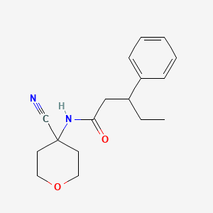 N-(4-cyanooxan-4-yl)-3-phenylpentanamide