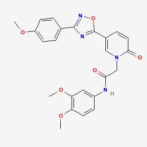 molecular formula C24H22N4O6 B2487044 5-[1-cyclopentyl-4-(4-fluorophenyl)-1H-imidazol-5-yl]-N-(4-ethoxyphenyl)-2-furamide CAS No. 1112349-63-9
