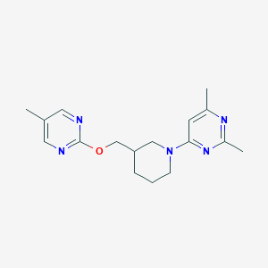 2,4-Dimethyl-6-[3-[(5-methylpyrimidin-2-yl)oxymethyl]piperidin-1-yl]pyrimidine