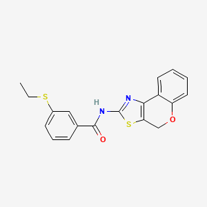 molecular formula C19H16N2O2S2 B2487071 N-(4H-咔咪[4,3-d]噻唑-2-基)-3-(乙硫基)苯甲酰胺 CAS No. 898423-04-6