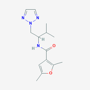 molecular formula C14H20N4O2 B2487085 2,5-dimethyl-N-(3-methyl-1-(2H-1,2,3-triazol-2-yl)butan-2-yl)furan-3-carboxamide CAS No. 2034560-76-2