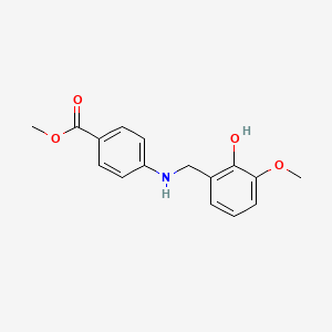 molecular formula C16H17NO4 B2487090 甲基4-[(2-羟基-3-甲氧基苯甲基)氨基]苯甲酸酯 CAS No. 1096931-55-3