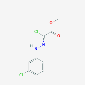 molecular formula C10H10Cl2N2O2 B2487092 Acetic acid, chloro[(3-chlorophenyl)hydrazono]-, ethyl ester CAS No. 35229-83-5