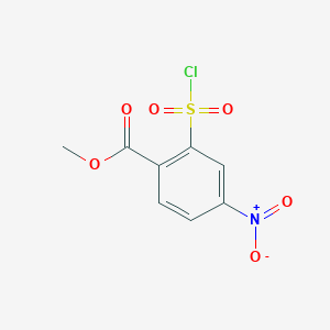 molecular formula C8H6ClNO6S B2487098 Methyl 2-(chlorosulfonyl)-4-nitrobenzoate CAS No. 154712-47-7