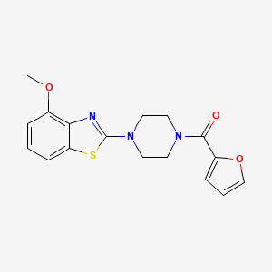 molecular formula C17H17N3O3S B2487108 呋喃-2-基(4-(4-甲氧基苯并[d]噻唑-2-基)哌嗪-1-基)甲酮 CAS No. 897477-41-7