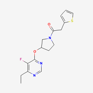 1-(3-((6-Ethyl-5-fluoropyrimidin-4-yl)oxy)pyrrolidin-1-yl)-2-(thiophen-2-yl)ethanone