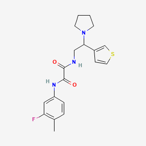 N1-(3-fluoro-4-methylphenyl)-N2-(2-(pyrrolidin-1-yl)-2-(thiophen-3-yl)ethyl)oxalamide