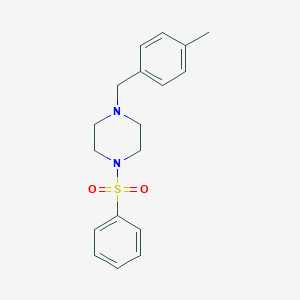 molecular formula C18H22N2O2S B248712 1-(4-Methylbenzyl)-4-(phenylsulfonyl)piperazine 