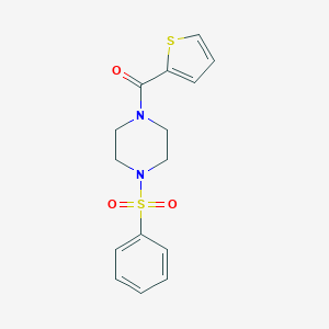 molecular formula C15H16N2O3S2 B248713 [4-(Phenylsulfonyl)piperazin-1-yl](thiophen-2-yl)methanone 