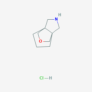 molecular formula C9H16ClNO B2487131 Tetrahydro-1H,4H-3a,6a-(methanooxymethano)cyclopenta[c]pyrrole hydrochloride CAS No. 2219374-09-9