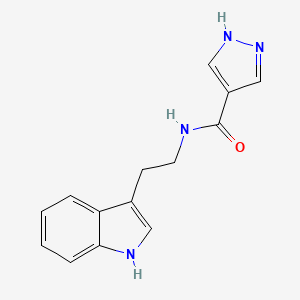molecular formula C14H14N4O B2487136 N-[2-(1H-indol-3-yl)ethyl]-1H-pyrazole-4-carboxamide CAS No. 1306106-76-2