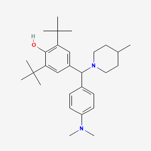 molecular formula C29H44N2O B2487140 2,6-Di-tert-butyl-4-((4-(dimethylamino)phenyl)(4-methylpiperidin-1-yl)methyl)phenol CAS No. 446269-79-0