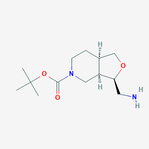 molecular formula C13H24N2O3 B2487164 叔丁基(3R,3aR,7aR)-3-(氨基甲基)-3,3a,4,6,7,7a-六氢-1H-呋喃[3,4-c]吡啉-5-羧酸酯 CAS No. 1350475-45-4
