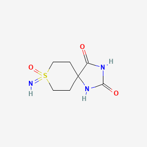 molecular formula C7H11N3O3S B2487167 8-Imino-8-oxo-8lambda6-thia-1,3-diazaspiro[4.5]decane-2,4-dione CAS No. 2408962-44-5