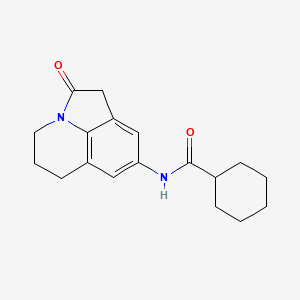 molecular formula C18H22N2O2 B2487170 N-(2-氧代-2,4,5,6-四氢-1H-吡咯[3,2,1-ij]喹啉-8-基)环己烷甲酰胺 CAS No. 898410-83-8