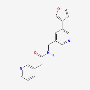 N-((5-(furan-3-yl)pyridin-3-yl)methyl)-2-(pyridin-3-yl)acetamide