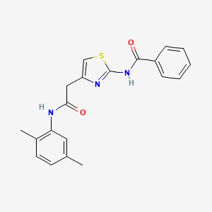 N-(4-(2-((2,5-dimethylphenyl)amino)-2-oxoethyl)thiazol-2-yl)benzamide