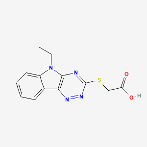 2-[(5-Ethyl-[1,2,4]triazino[5,6-b]indol-3-yl)sulfanyl]acetic acid