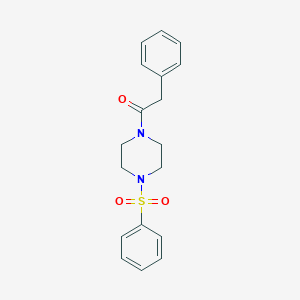 molecular formula C18H20N2O3S B248720 1-(Phenylacetyl)-4-(phenylsulfonyl)piperazine 