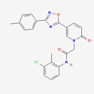 molecular formula C23H19ClN4O3 B2487201 N-(3-chloro-2-methylphenyl)-2-(2-oxo-5-(3-(p-tolyl)-1,2,4-oxadiazol-5-yl)pyridin-1(2H)-yl)acetamide CAS No. 1251614-78-4