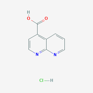 molecular formula C9H7ClN2O2 B2487232 1,8-Naphthyridine-4-carboxylic acid hydrochloride CAS No. 915140-11-3