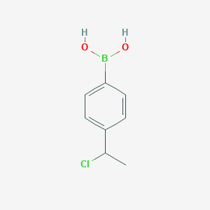 molecular formula C8H10BClO2 B2487239 4-(1-氯乙基)苯硼酸 CAS No. 2377587-47-6