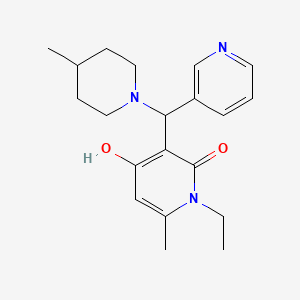 1-ethyl-4-hydroxy-6-methyl-3-((4-methylpiperidin-1-yl)(pyridin-3-yl)methyl)pyridin-2(1H)-one