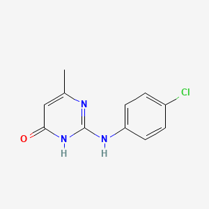 molecular formula C11H10ClN3O B2487262 2-(4-chloro-anilino)-6-methyl-3H-pyrimidin-4-one CAS No. 50427-11-7