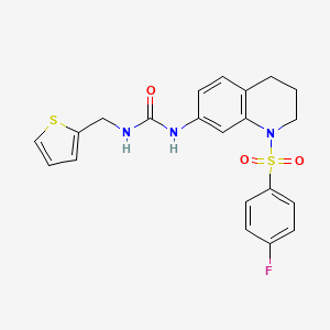 1-(1-((4-Fluorophenyl)sulfonyl)-1,2,3,4-tetrahydroquinolin-7-yl)-3-(thiophen-2-ylmethyl)urea