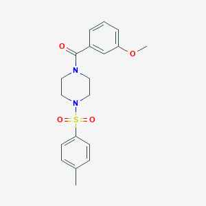 molecular formula C19H22N2O4S B248727 (3-Methoxy-phenyl)-[4-(toluene-4-sulfonyl)-piperazin-1-yl]-methanone 