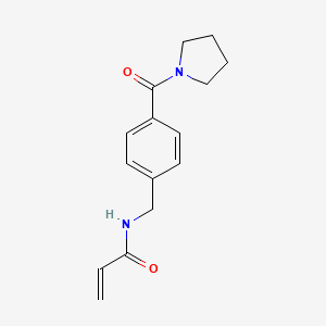 N-[[4-(Pyrrolidine-1-carbonyl)phenyl]methyl]prop-2-enamide