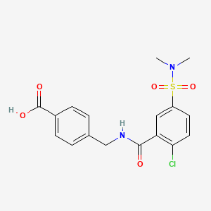 molecular formula C17H17ClN2O5S B2487274 4-({[2-Chloro-5-(dimethylsulfamoyl)phenyl]formamido}methyl)benzoic acid CAS No. 924226-64-2