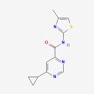 6-Cyclopropyl-N-(4-methyl-1,3-thiazol-2-yl)pyrimidine-4-carboxamide