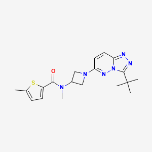 molecular formula C19H24N6OS B2487276 N-(1-(3-(tert-butyl)-[1,2,4]triazolo[4,3-b]pyridazin-6-yl)azetidin-3-yl)-N,5-dimethylthiophene-2-carboxamide CAS No. 2320417-62-5