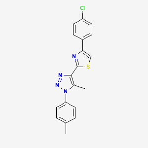 B2487285 4-[4-(4-chlorophenyl)-1,3-thiazol-2-yl]-5-methyl-1-(4-methylphenyl)-1H-1,2,3-triazole CAS No. 1207014-08-1
