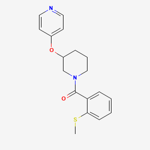 4-({1-[2-(methylsulfanyl)benzoyl]piperidin-3-yl}oxy)pyridine