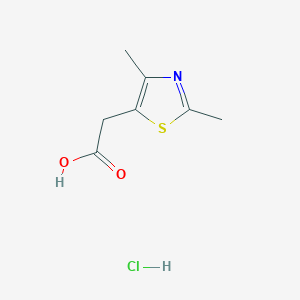 molecular formula C7H10ClNO2S B2487309 2-(Dimethyl-1,3-thiazol-5-yl)acetic acid hydrochloride CAS No. 2093851-37-5