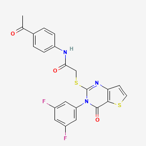 N-(4-acetylphenyl)-2-{[3-(3,5-difluorophenyl)-4-oxo-3,4-dihydrothieno[3,2-d]pyrimidin-2-yl]sulfanyl}acetamide