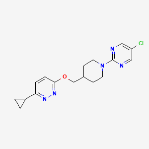 3-[[1-(5-Chloropyrimidin-2-yl)piperidin-4-yl]methoxy]-6-cyclopropylpyridazine