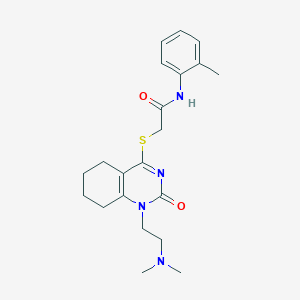 2-((1-(2-(dimethylamino)ethyl)-2-oxo-1,2,5,6,7,8-hexahydroquinazolin-4-yl)thio)-N-(o-tolyl)acetamide