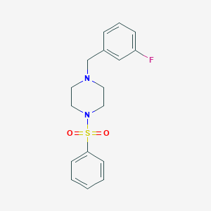 molecular formula C17H19FN2O2S B248733 1-(3-Fluorobenzyl)-4-(phenylsulfonyl)piperazine 