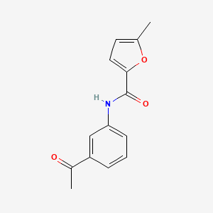 molecular formula C14H13NO3 B2487332 N-(3-acetylphenyl)-5-methyl-2-furamide CAS No. 419552-11-7