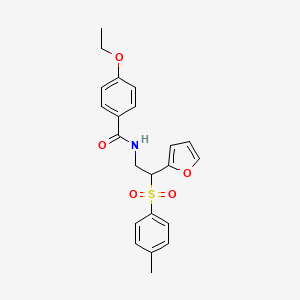 4-ethoxy-N-(2-(furan-2-yl)-2-tosylethyl)benzamide