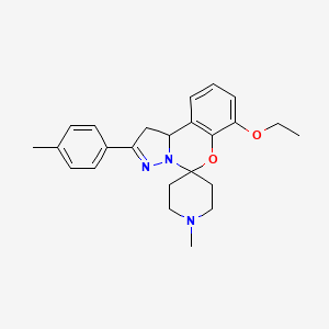7'-Ethoxy-1-methyl-2'-(4-methylphenyl)-1',10b'-dihydrospiro[piperidine-4,5'-pyrazolo[1,5-c][1,3]benzoxazine]