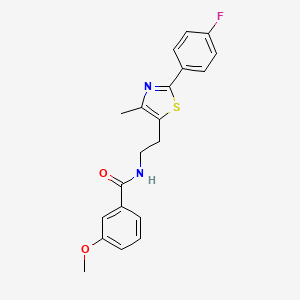 molecular formula C20H19FN2O2S B2487345 N-{2-[2-(4-fluorophenyl)-4-methyl-1,3-thiazol-5-yl]ethyl}-3-methoxybenzamide CAS No. 894003-09-9